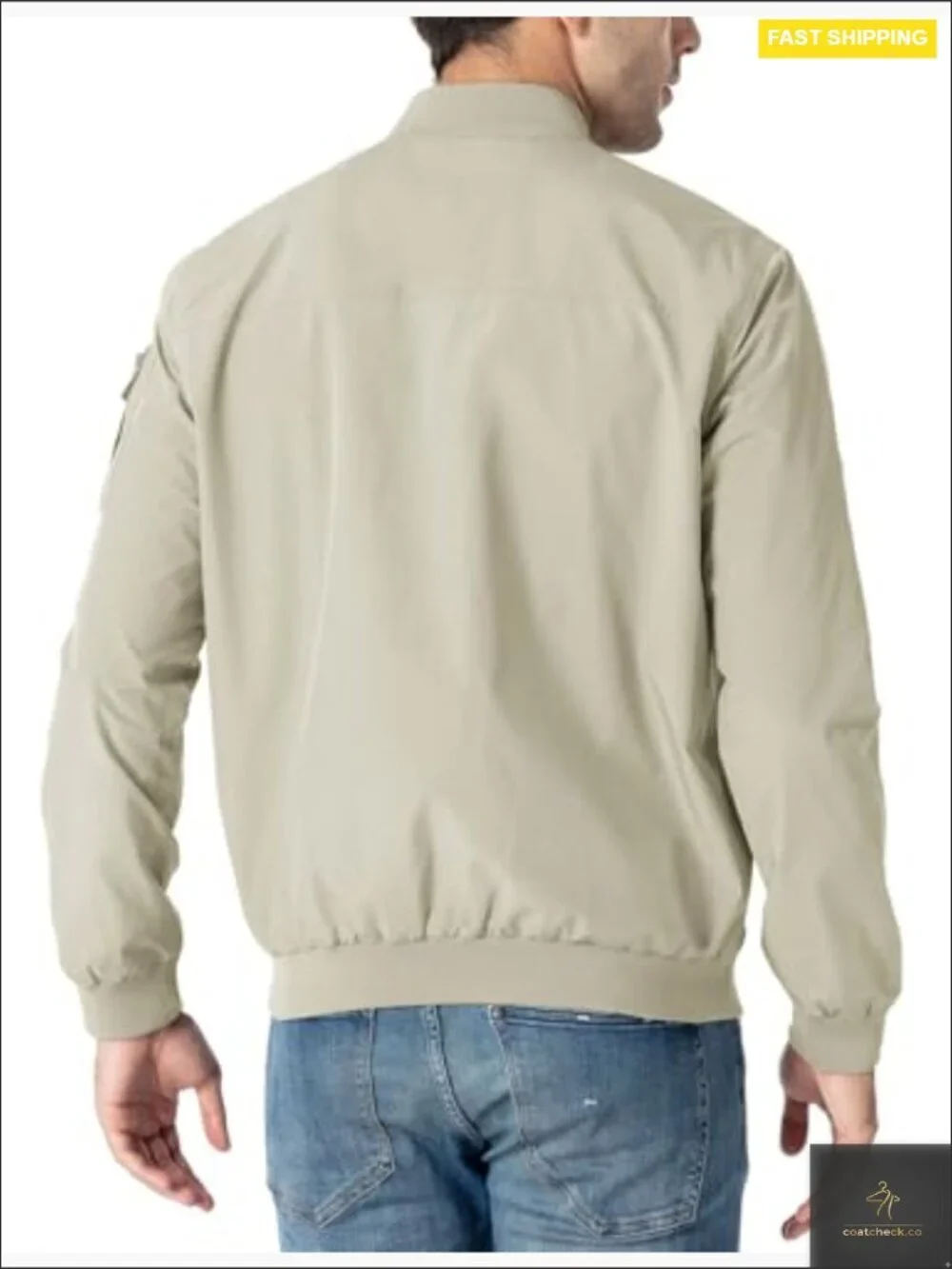 Men's Lightweight Bomber Jacket Casual Stylish Windbreaker Full Zip